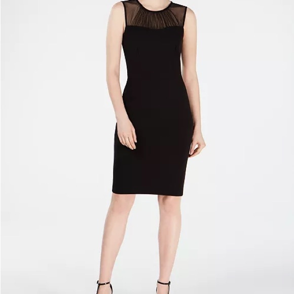 Calvin Klein Dresses & Skirts - Calvin Klein - Illusion-Yoke Sheath Dress - Midi - Size 6